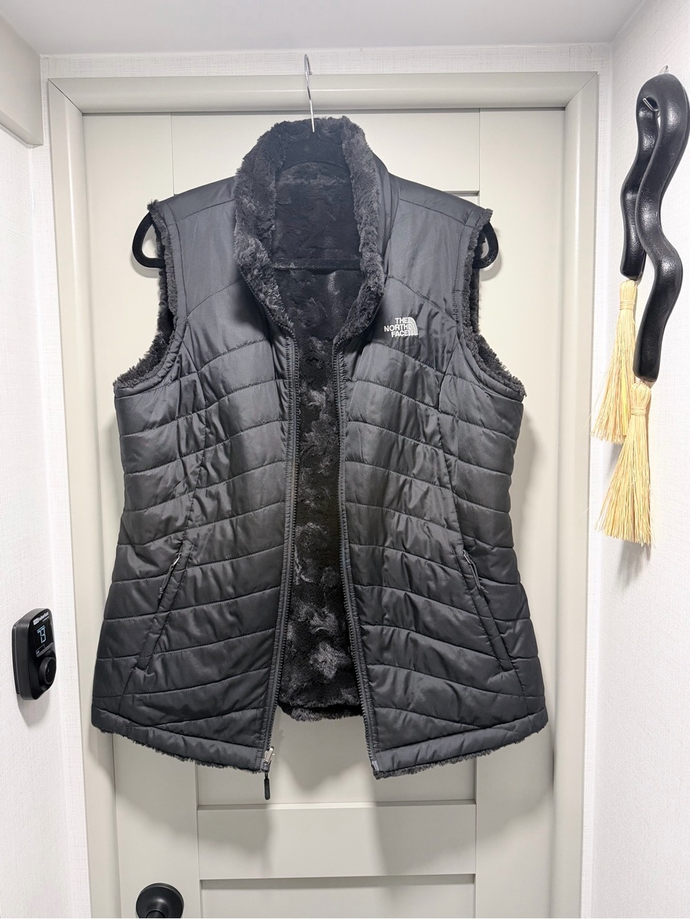 The North Face Women's reversible Black Quilted Vest